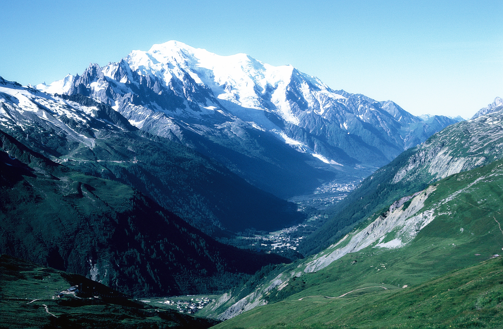 Mont Blanc from Chamonix, France